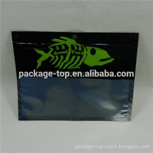 aluminum foil zipper grip seal bag for fishing worms/lure/bate